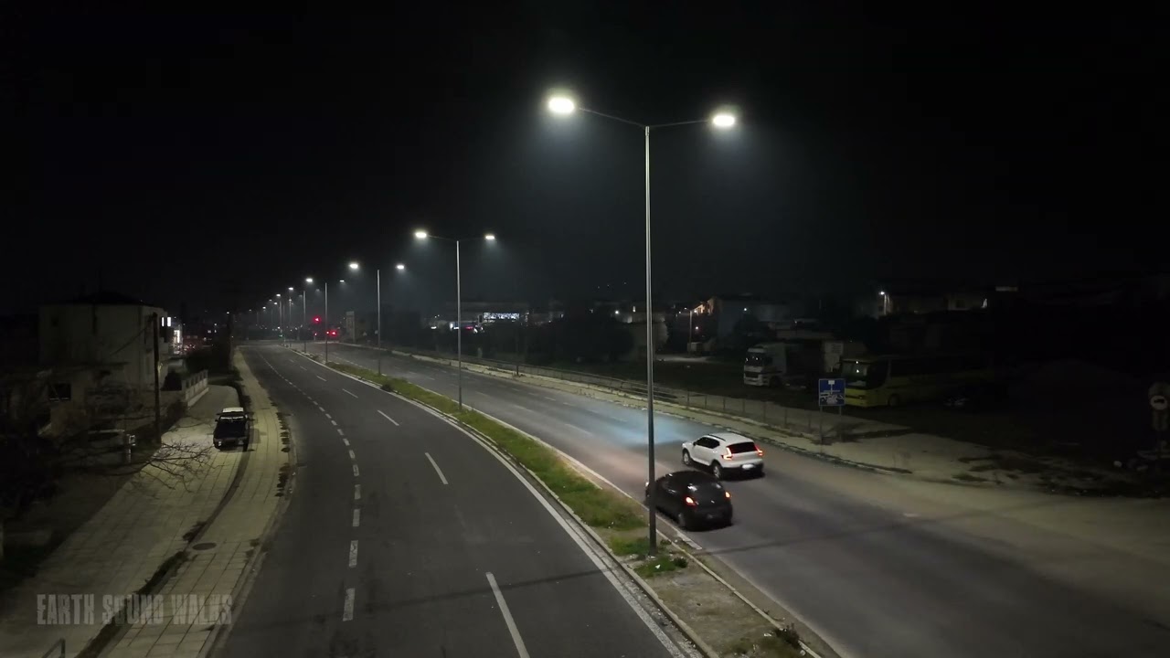 Traffic sounds ambience at night