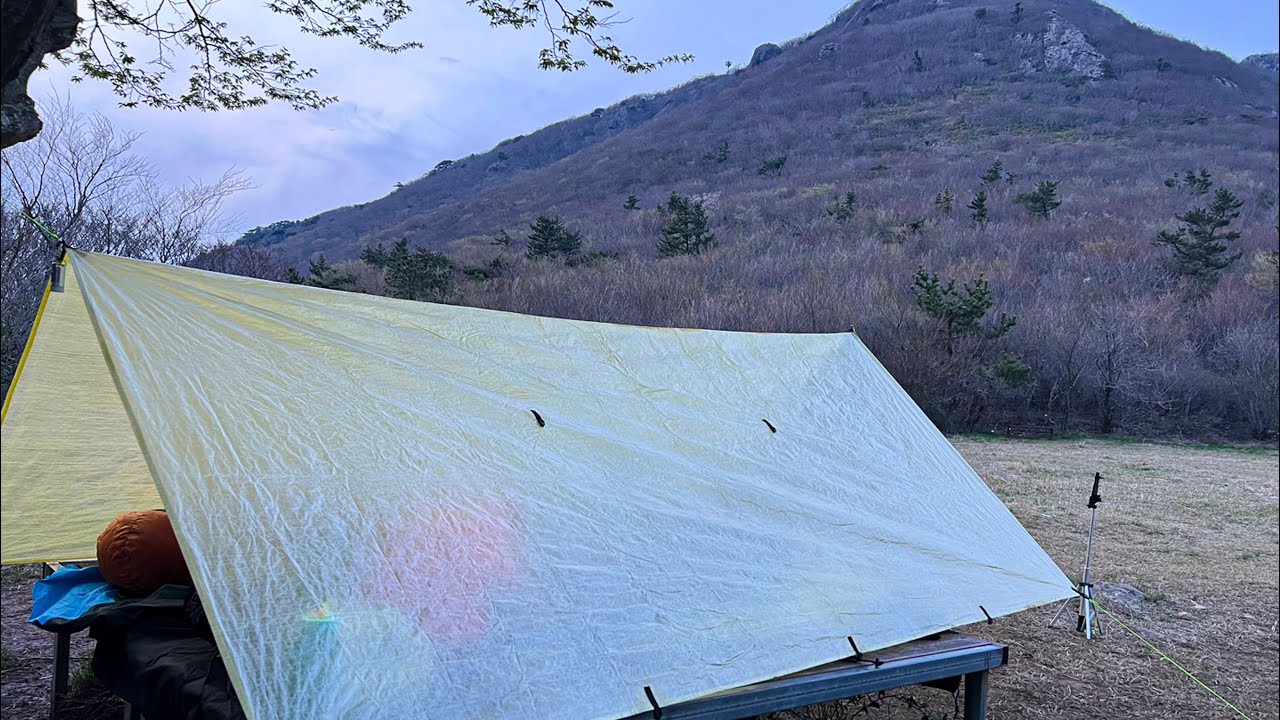 덕룡주작 종주 17.6km 걷고 텐트 없이 타프에서 1박