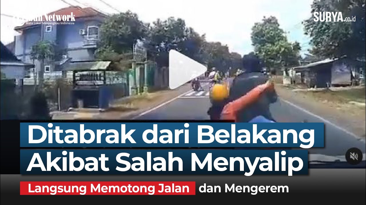 VIDEO VIRAL: Jadi Korban Tabrak Belakang karena Salah Menyalip