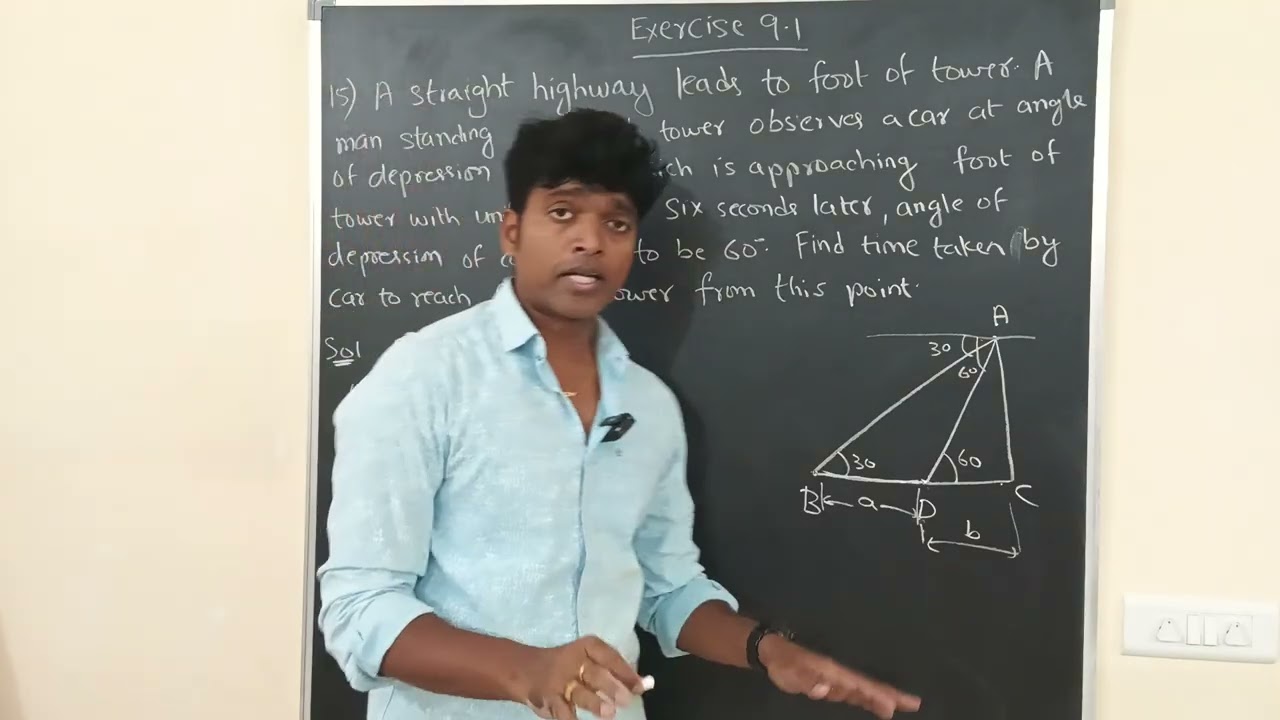 Exercise 9.1 problem number 15 class 10th CBSE trigonometry #education #cbse #maths #class10