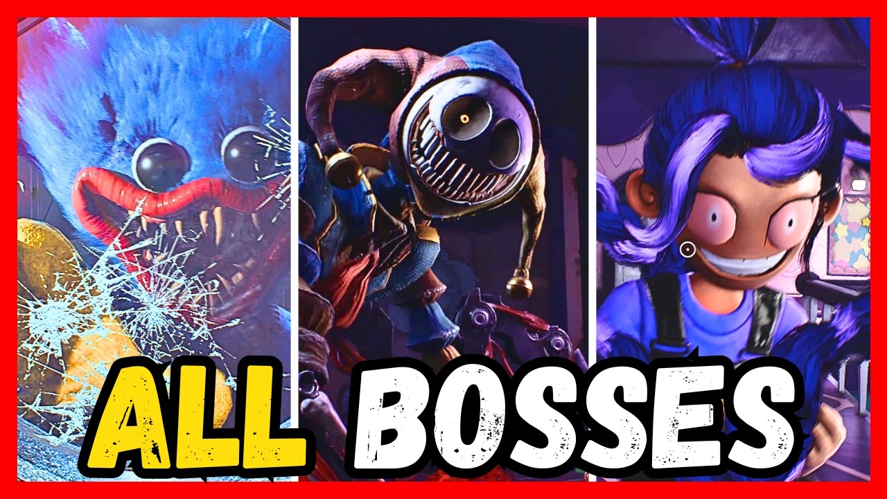 Poppy Playtime Chapter 5 - ALL BOSSES & Jumpscares [4K60FPS]