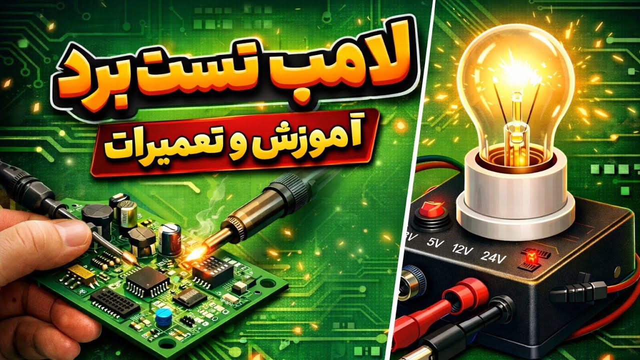 با این لامپ تست، برد نسوزون! ⚡😱