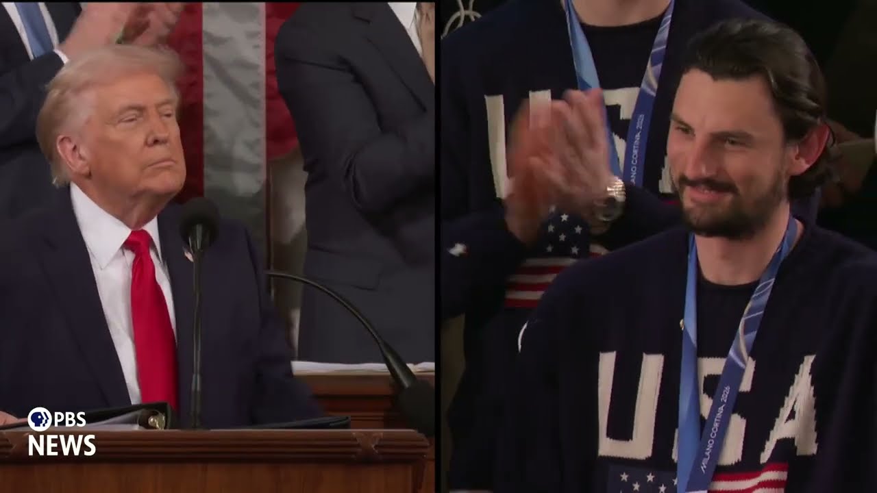 WATCH: Trump introduces Olympic gold medal-winning U.S. men’s hockey team  | 2026 State of the Union