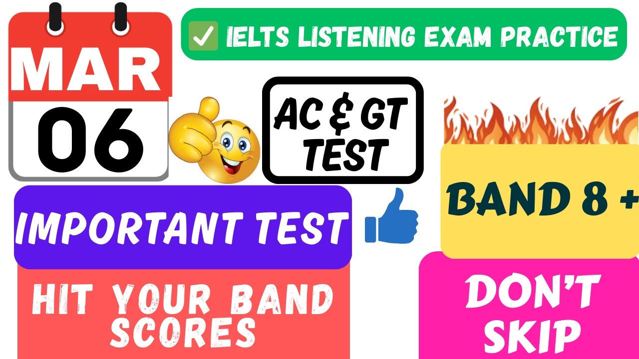 IELTS Listening Test with Answers | Boost Your Band Score Today | 06.03.2026
