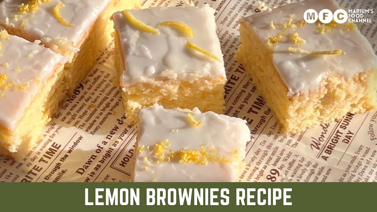 Lemon brownies 🍋|How to make lemon brownies |moist & delicious brownies recipe /lemonies super good