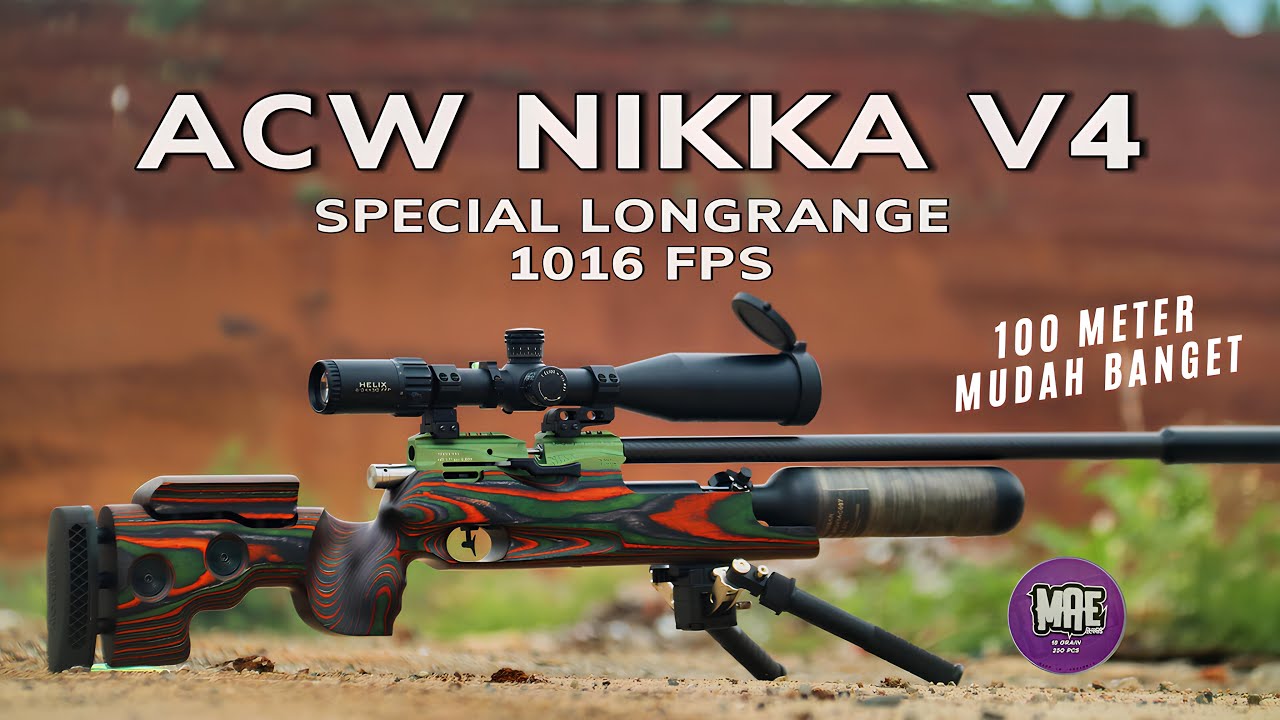 ACW NIKKA V4 Upgrade GRS with LARAS LW POLYGON | MAE SLUG 18gr POWER SADIS AKURASI NGERI