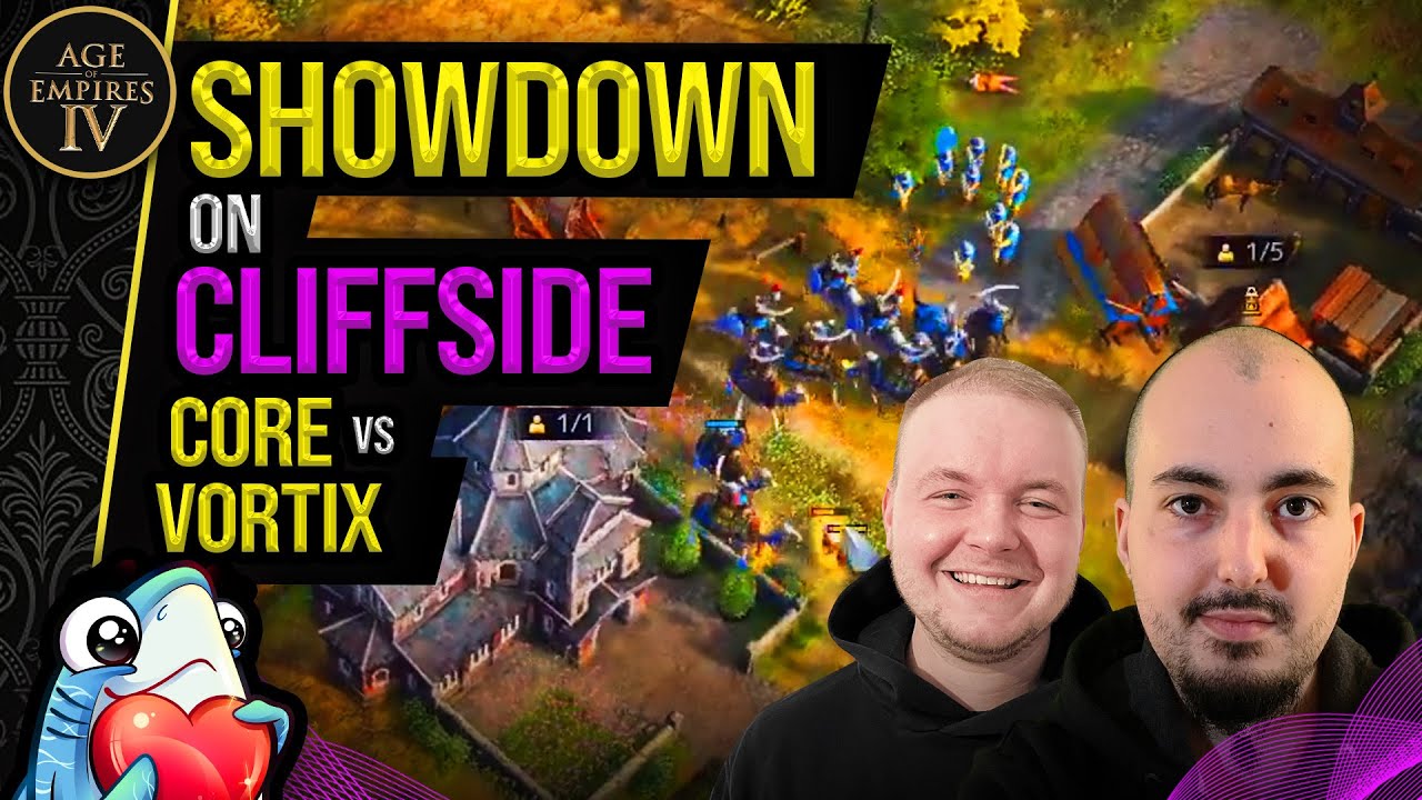 coRe vs Vortix - Showdown on Cliffside - AoE4 Highlight Games #36