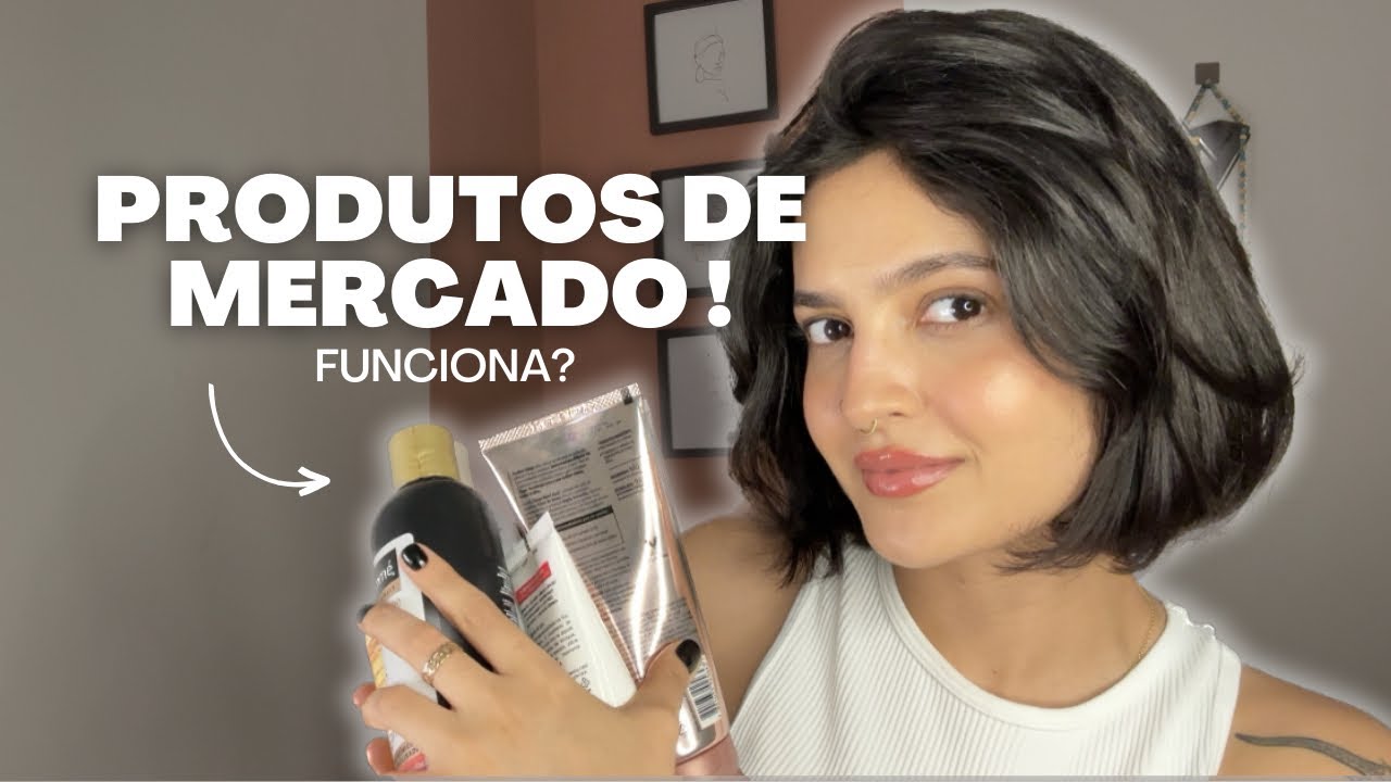 Produtos de MERCADO para cabelos curtos | Será que funciona?
