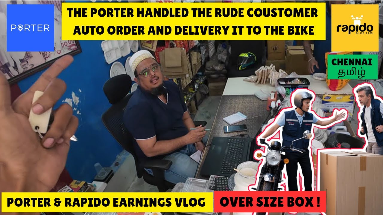 ❌PORTER 🛺AUTO ORDER BOOK TO PORTER 🏍️BIKE AND COUSTOMER RUDE | RAPIDO EARNIGS #porter #rapido