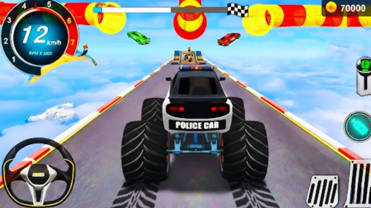 Monster Truck Stunt Racing Game Track 🚚🔥 Extreme Jump Challenge Gameplay