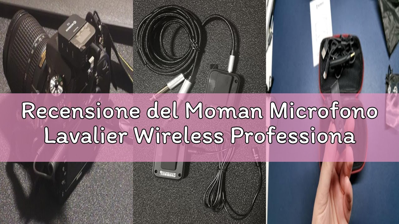 Recensione del Moman Microfono Lavalier Wireless Professionale, C2X 2.4GHz Microfoni Senza Fili con