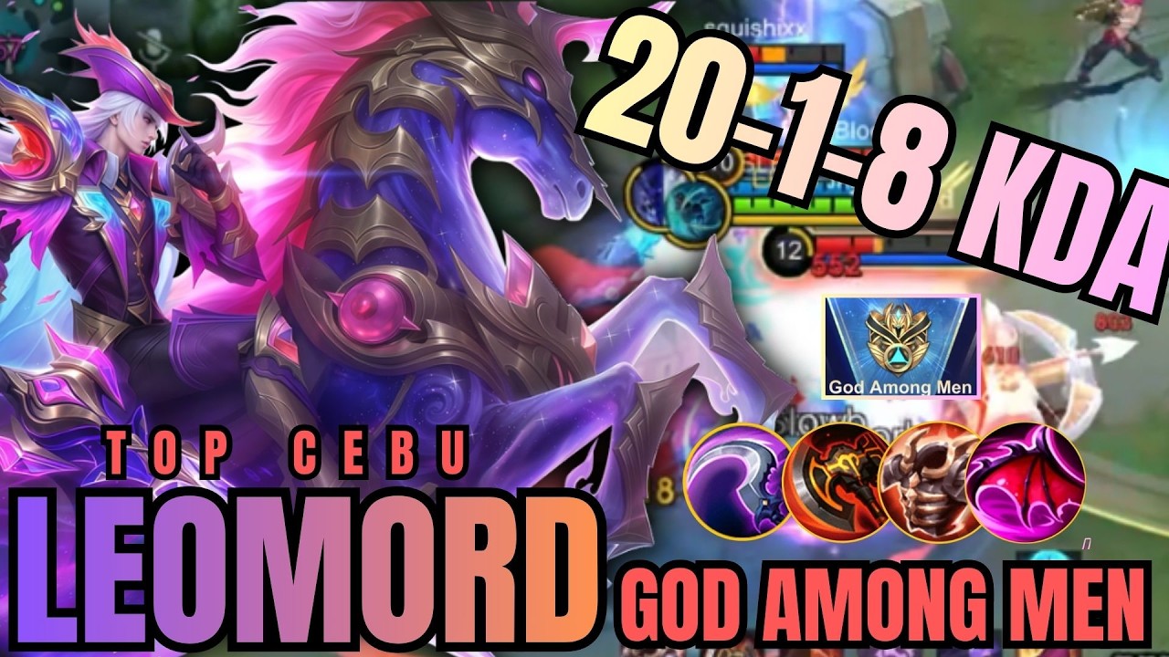LEOMORD GOD AMONG MEN GAMEPLAY!!! 20 kills Nightmare Count Skin!! - Build Top Cebu Leomord ~ MLBB