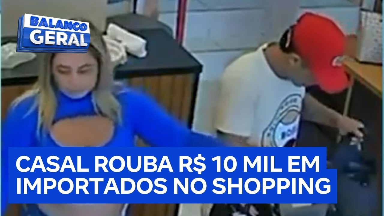 Casal é preso após roubar R$ 10 mil em produtos de luxo em Manaus