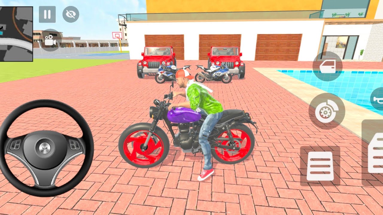 Franklin order by 2️⃣ Mahindra Thar and 2️⃣ BMW bike in Indian 🇮🇳 bike Theft Auto Simulator 😍 