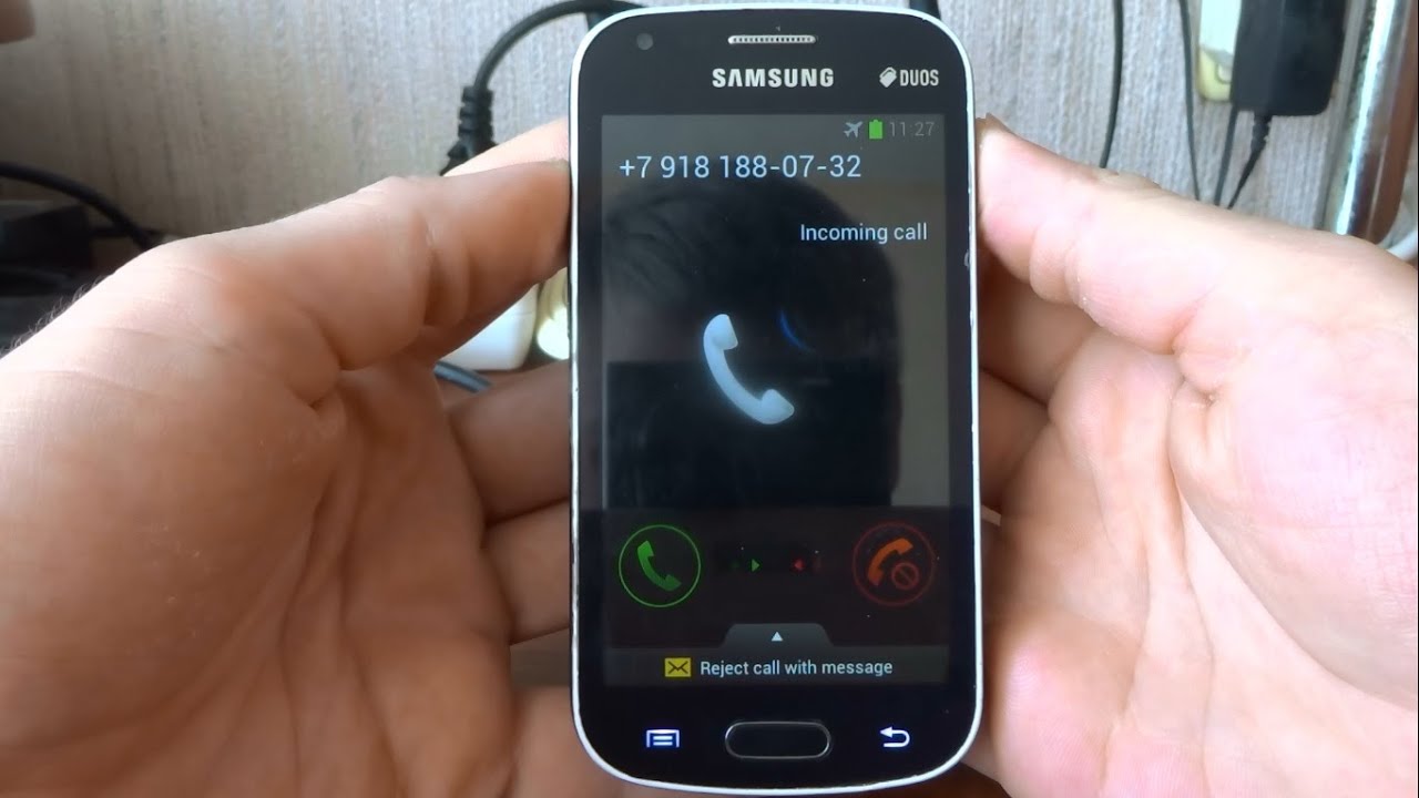 Samsung Galaxy S DUOS GT-S7562 incoming call via Fake call Call assistant 2.43b