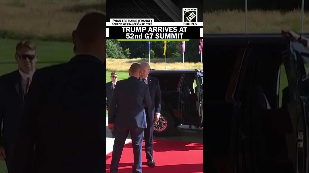 Trump arrives in French lakeside resort town to attend 52nd G7 Summit in France