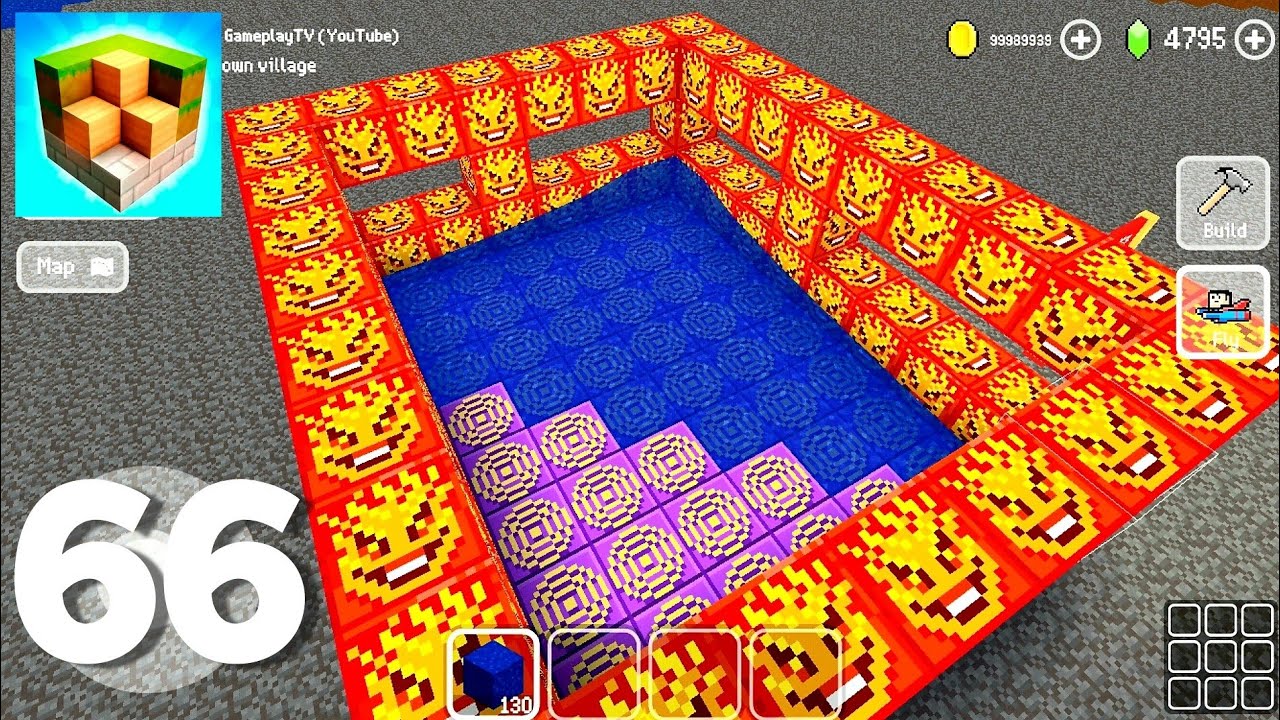 Trampoline Water Pool | Block Craft: 3D Building Simulator Games For Free | Gameplay 66