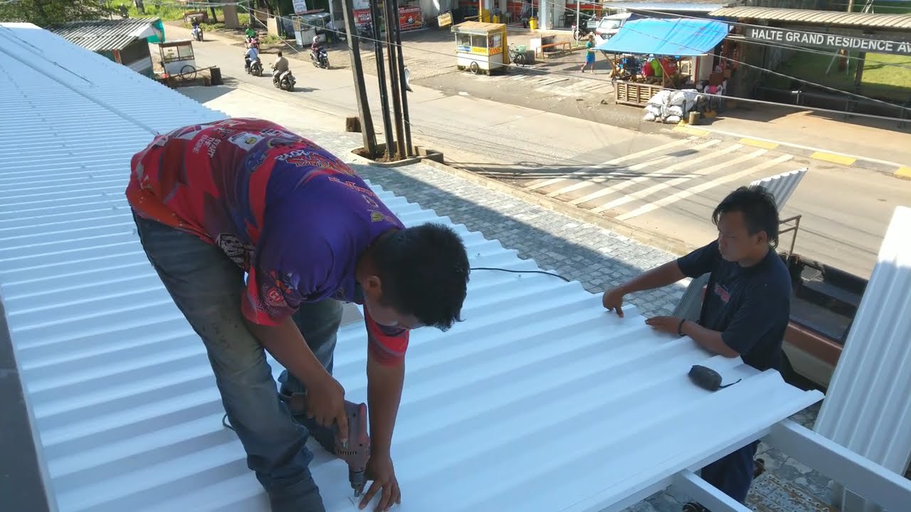 Cara pasang Atap Alderon  tanpa menggunakan silent