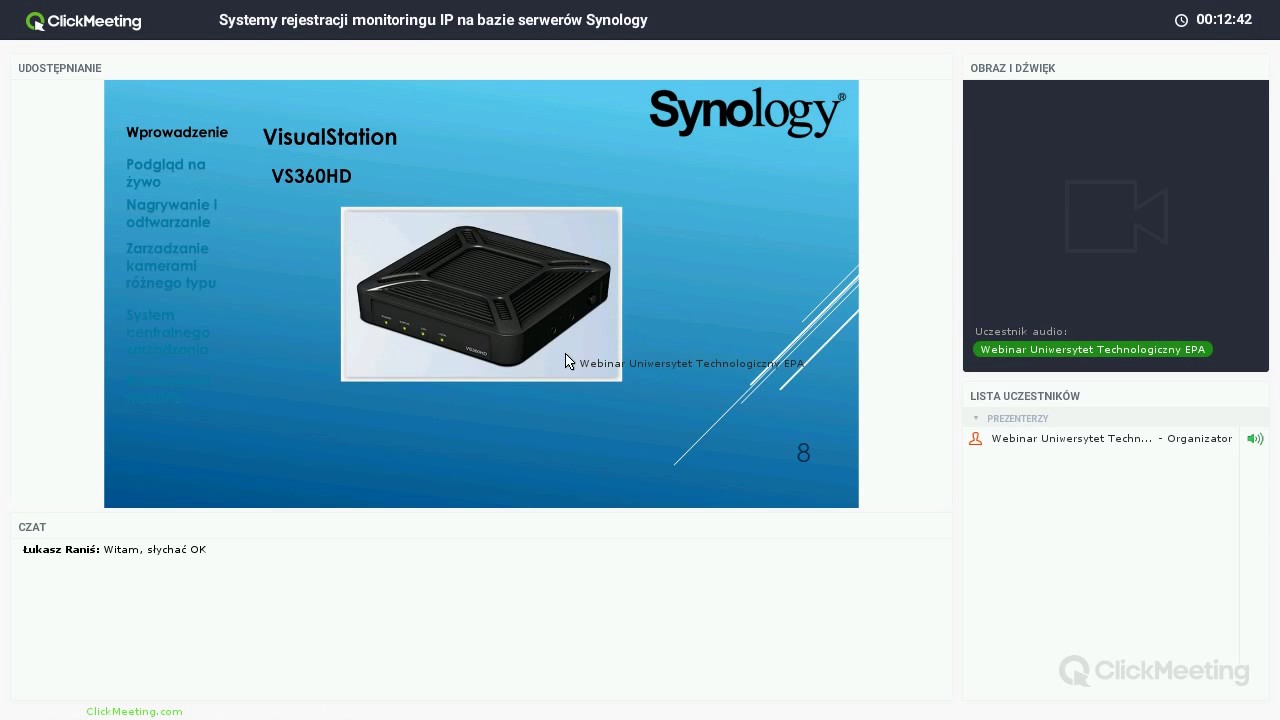 Systemy rejestracji monitoringu IP na bazie serwer&oacute;w Synology