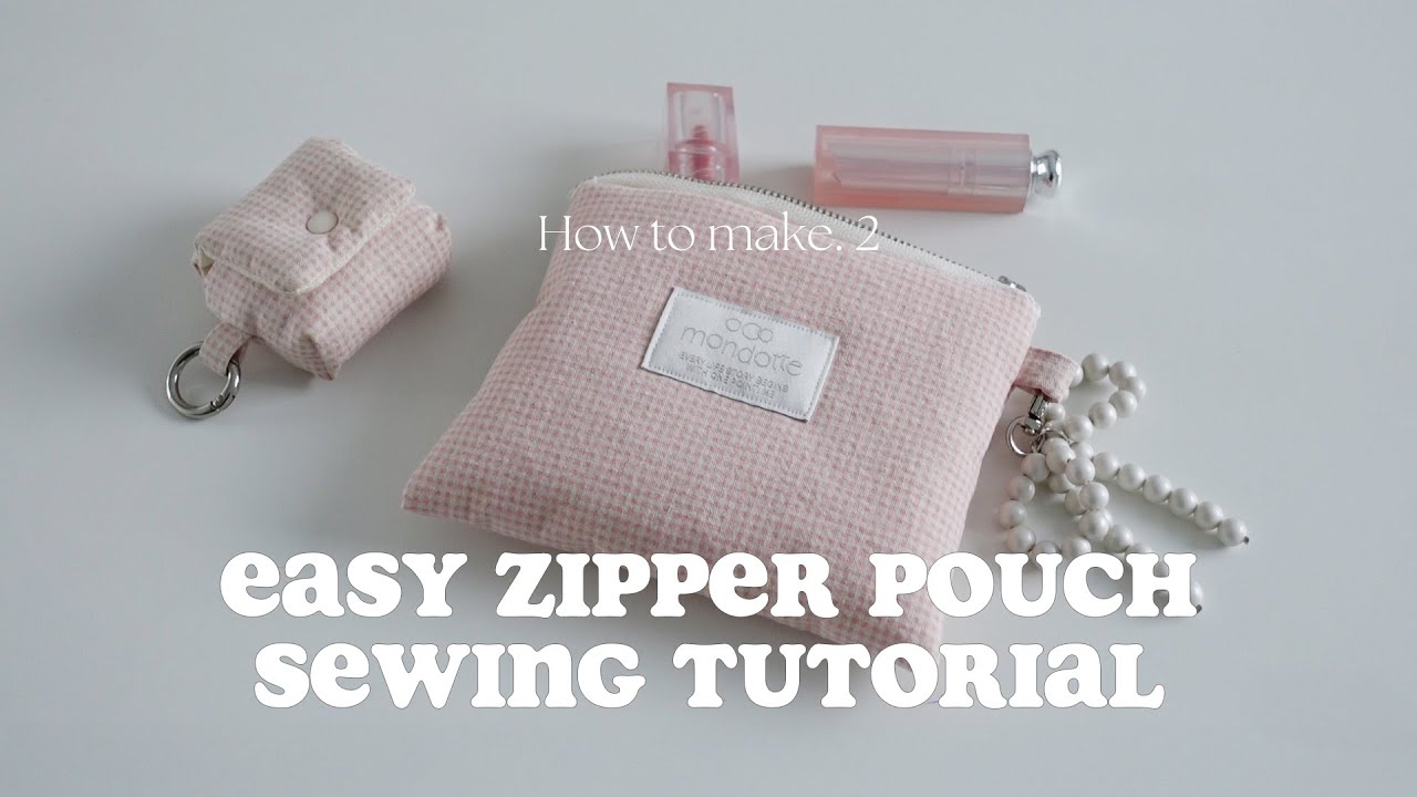 How to make. 지퍼 파우치 만들기🩷 easy zipper pouch sewing tutorial I 재봉틀 만드는 법 소잉 튜토리얼