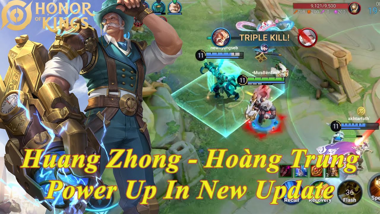 [ HOK Global ] Huang Zhong ( Ho&agrave;ng Trung Vgvd ) - Power change in new update | Honor Of Kings Global