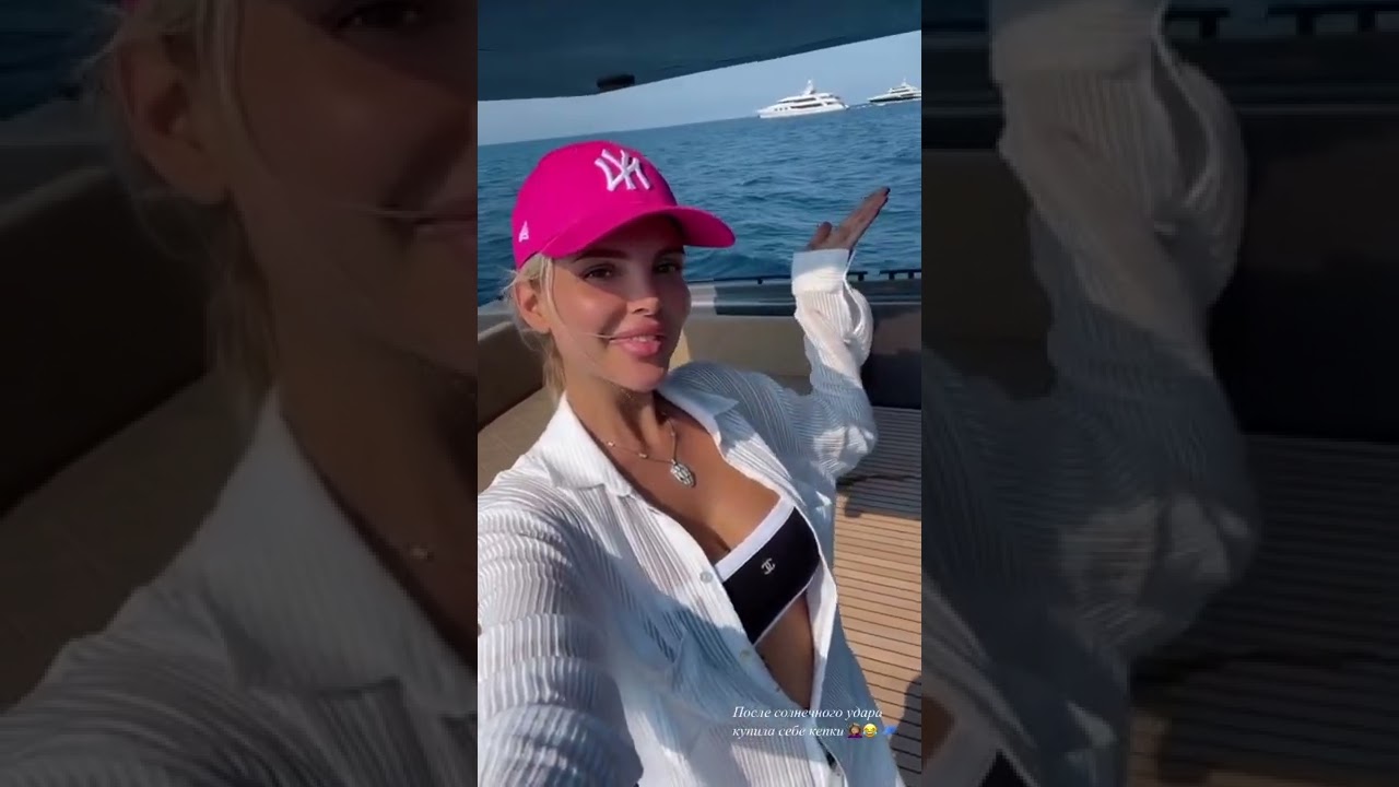 Millionaire girl enjoying her private yacht
