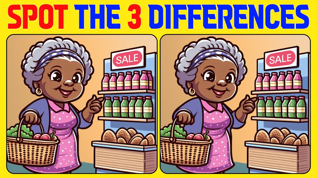 🧠🧩Spot the Difference : Brain Teasers  (A Bit Tricky)