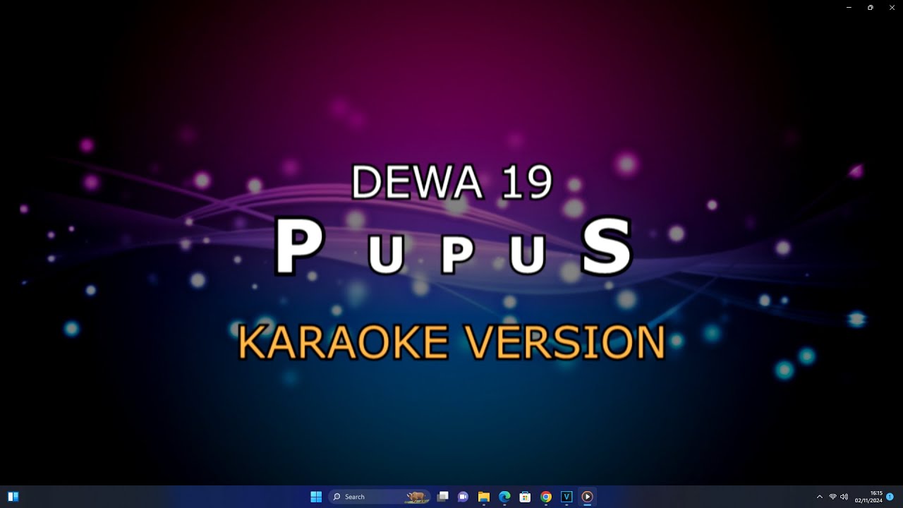 DEWA 19 - PUPUS | KARAOKE HD BY GLITZ ( LOW KEY )