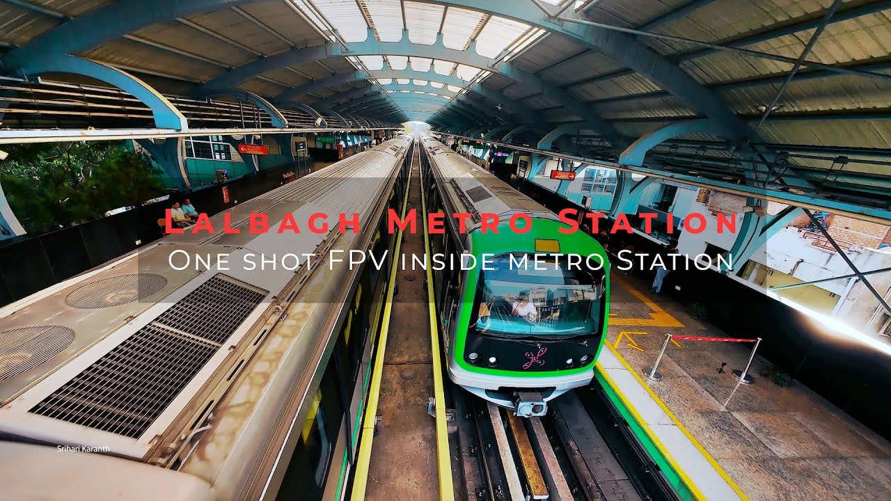 Inside Lalbagh Metro Station View - One Shot FPV | BMRCL, Bangalore