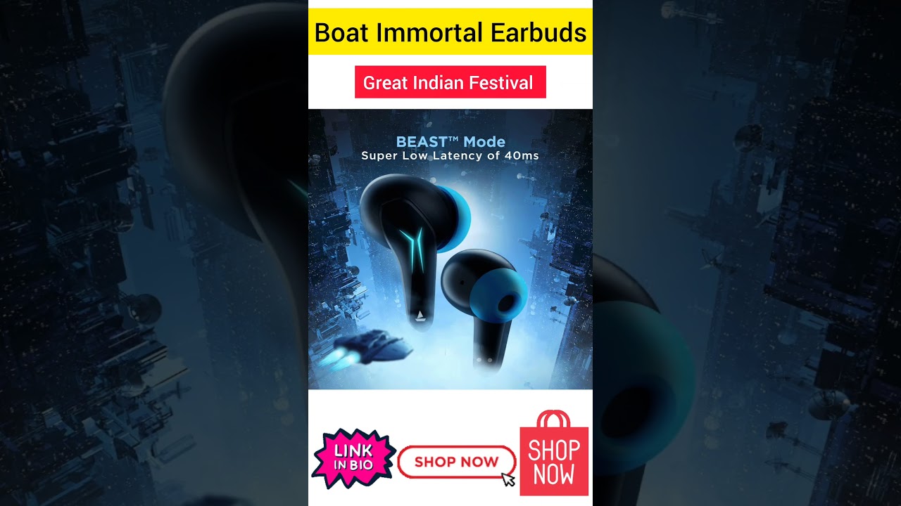 boAt Immortal 121 TWS Earbuds with Beast&trade; Mode(40ms Low Latency) for Gaming| Buy Link in description