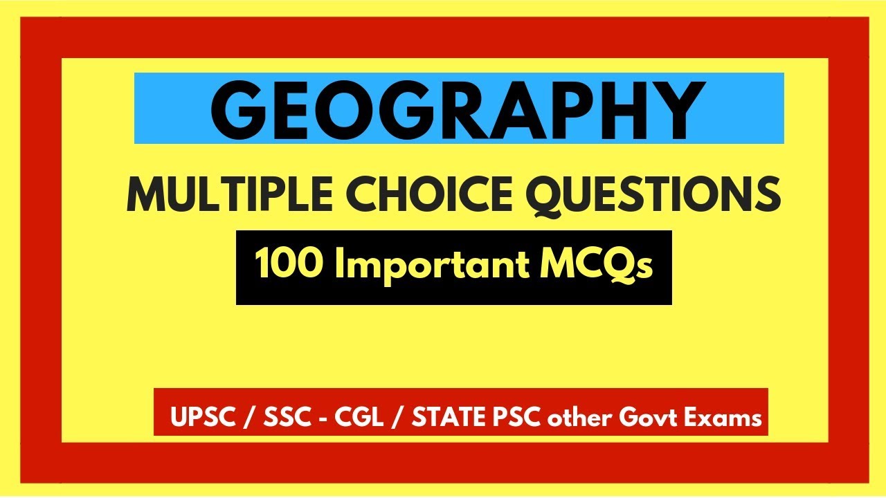 Geography MCQs | Part 10