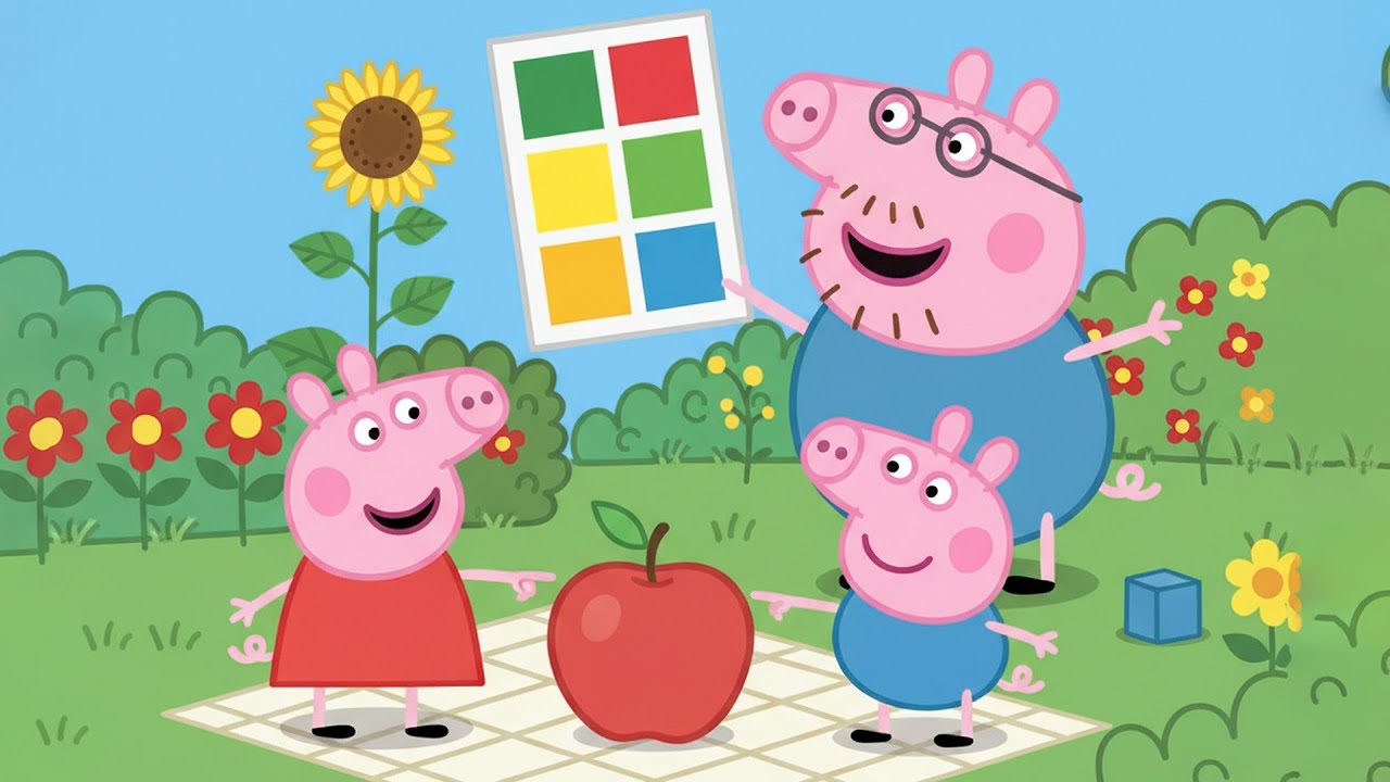 🎨 Peppa Learns Colors! 🌈🐷 | Peppa Pig Funny Animation