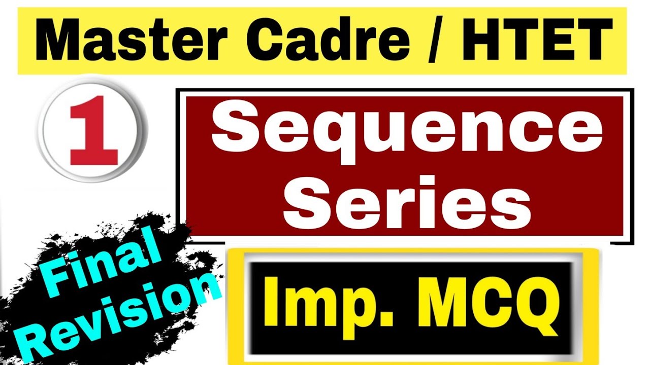 #1  Sequence And Series - Most Important MCQ || For Master Cadre Maths 2020 || For HTET Maths 2020