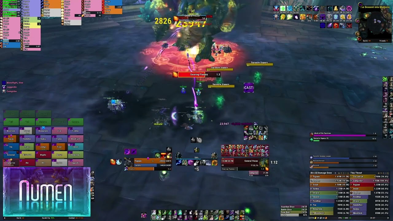 General Vezax #1 World Hard Mode Boomkin 12.7k DPS | Fojji WotLK Classic