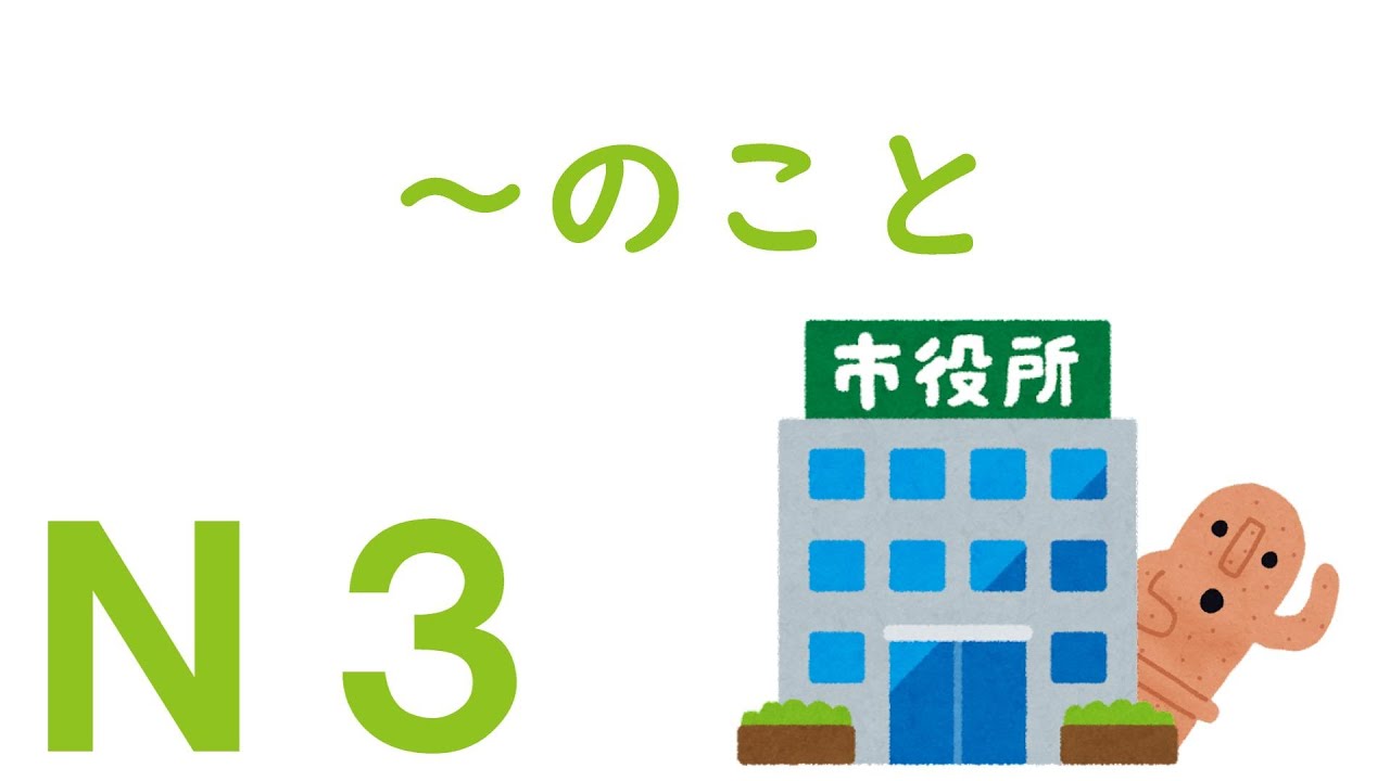 【Ｎ３文法】～のこと