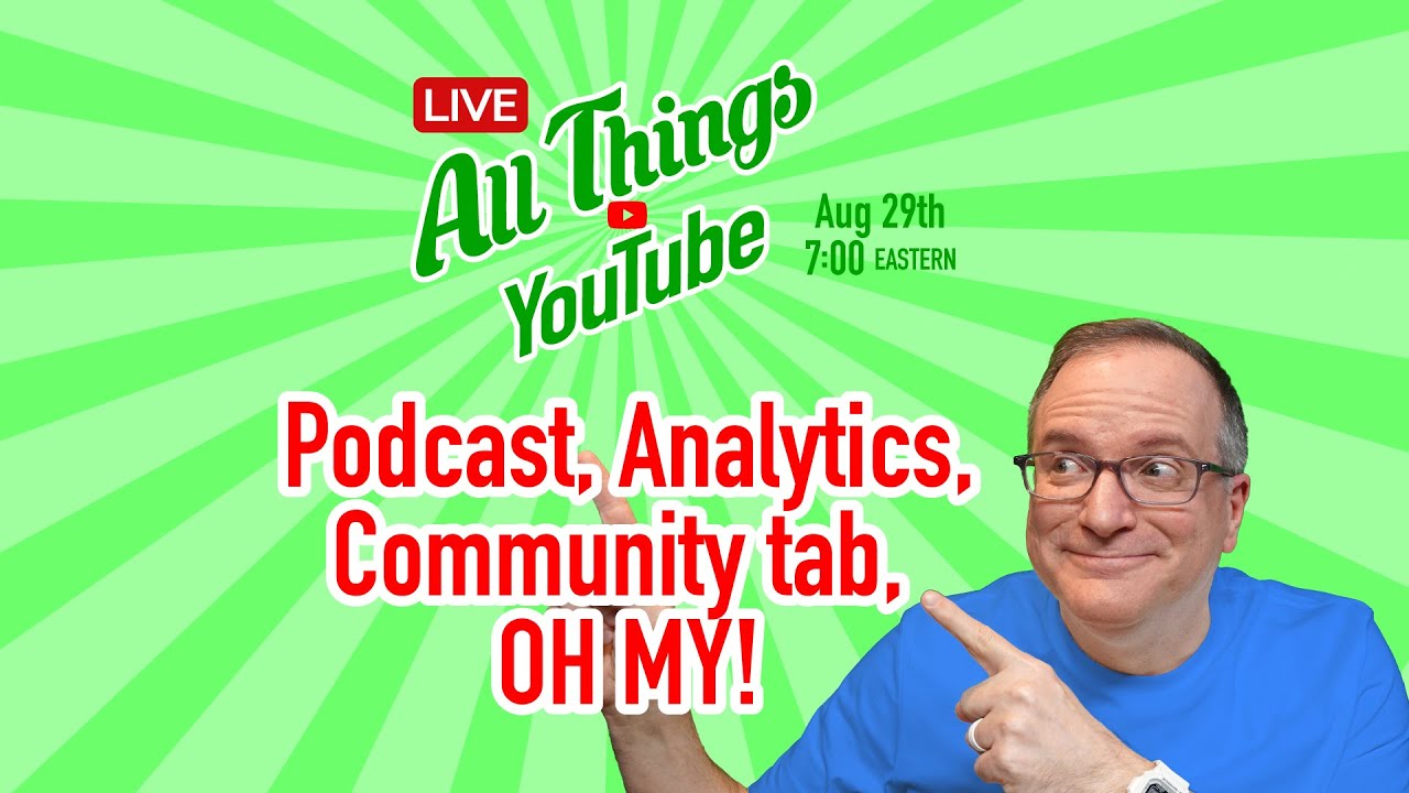 Lot's of YouTube News! - LIVE - Aug 29