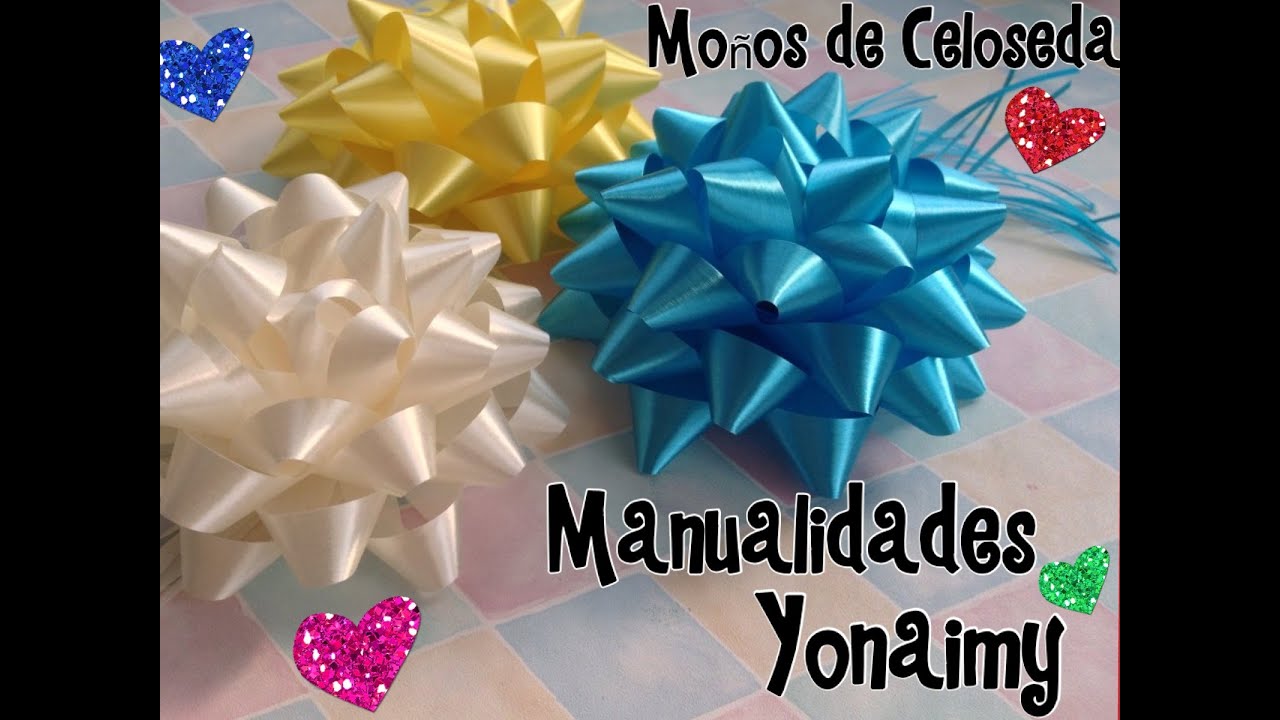 MOÑOS DE CELOSEDA HECHOS CON UNA ESTRELLA DE 7 PICOS DE FOAMY.- GIFT BOWS.