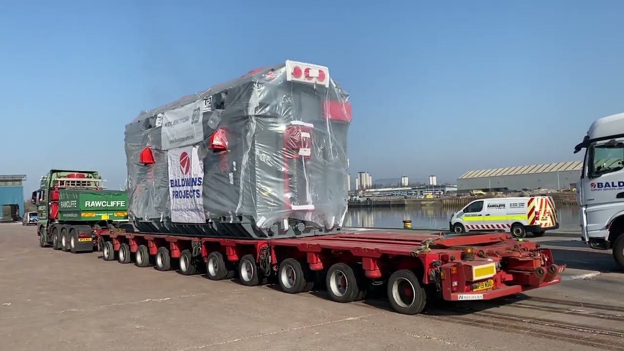 JB Rawcliffe Heavy Transport & Baldwins (Heavy Lift) Projects, Super Grid Transformer. KGV Glasgow.