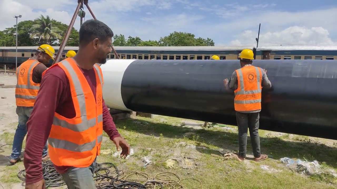 Pipeline Wrapping and Coating&nbsp;for underground pipeline #construction #pipeline #coating #wrapping