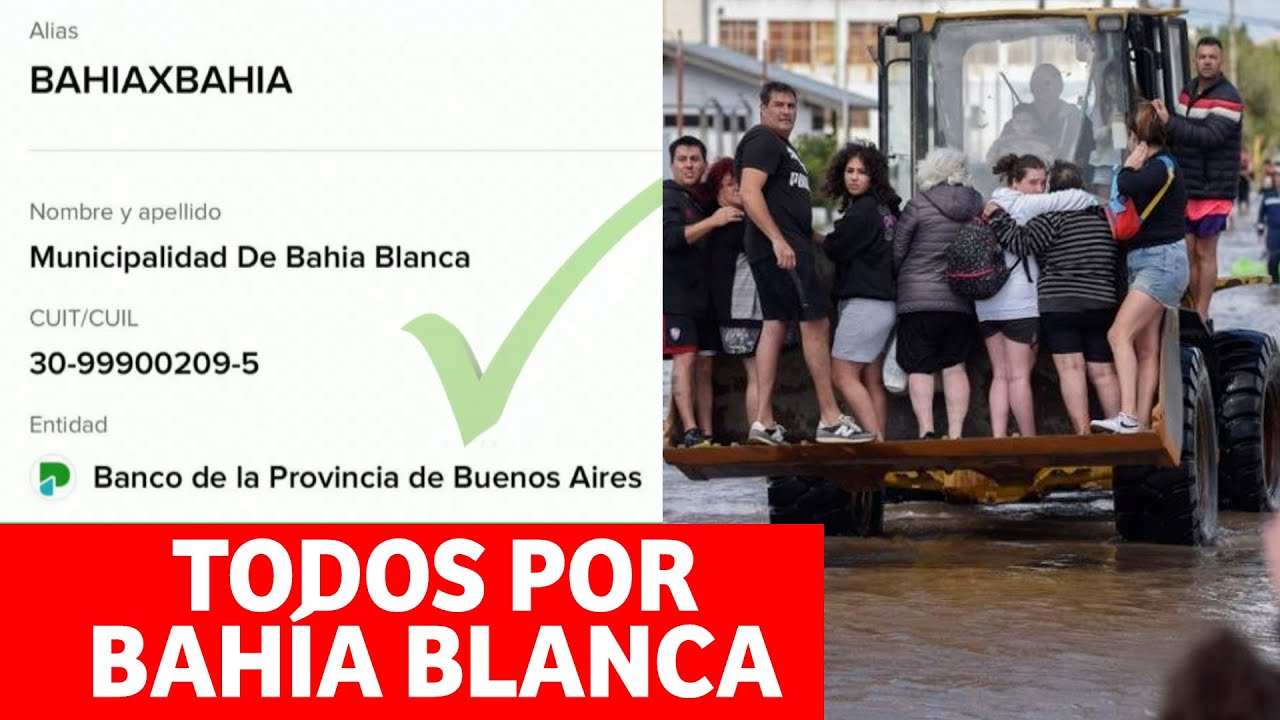 AYUDA A BAHÍA BLANCA: ALIAS DE DONACIÓN Y LOS LUGARES PARA ENVIAR MERCADERÍAS