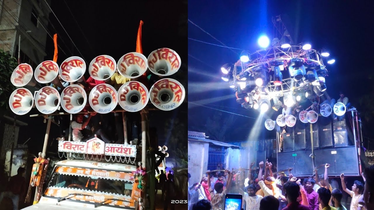 Virat DJ Hajipur In Ramnavmi Shobha Yatra 30 Boxes Setup On Truck & Hydra 30 Sharpy light on Hydra