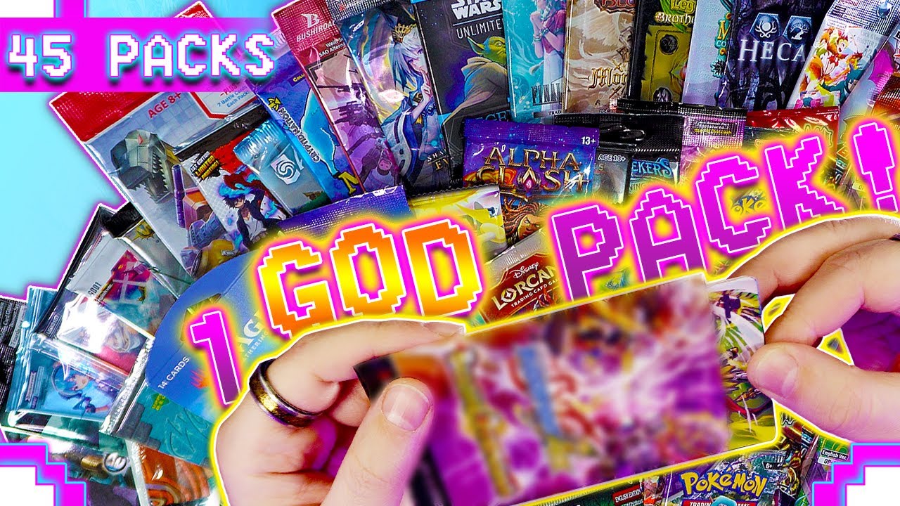 Opening 45 TCG Booster Packs Under £10 — And We Hit a GOD PACK!
