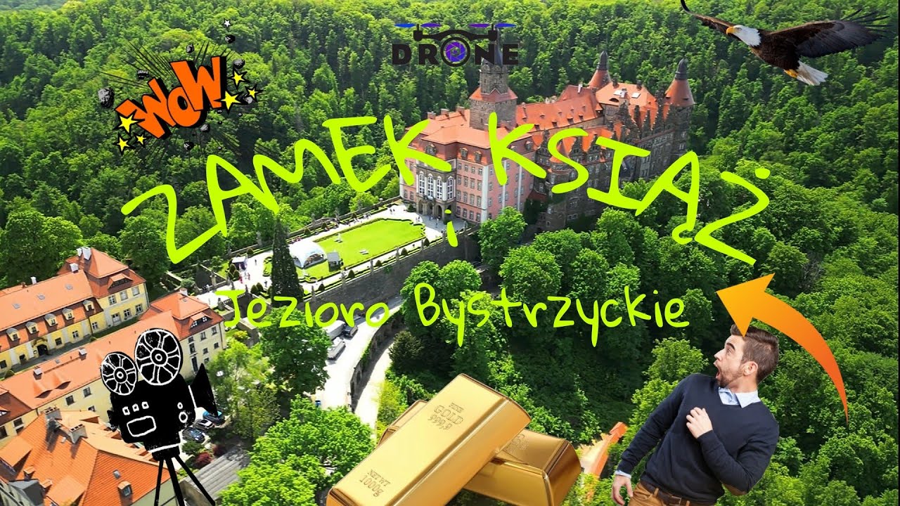 ZAMEK KSIĄŻ i JEZIORO BYSTRZYCKIE 4k #polska #4k #zamek #książ
