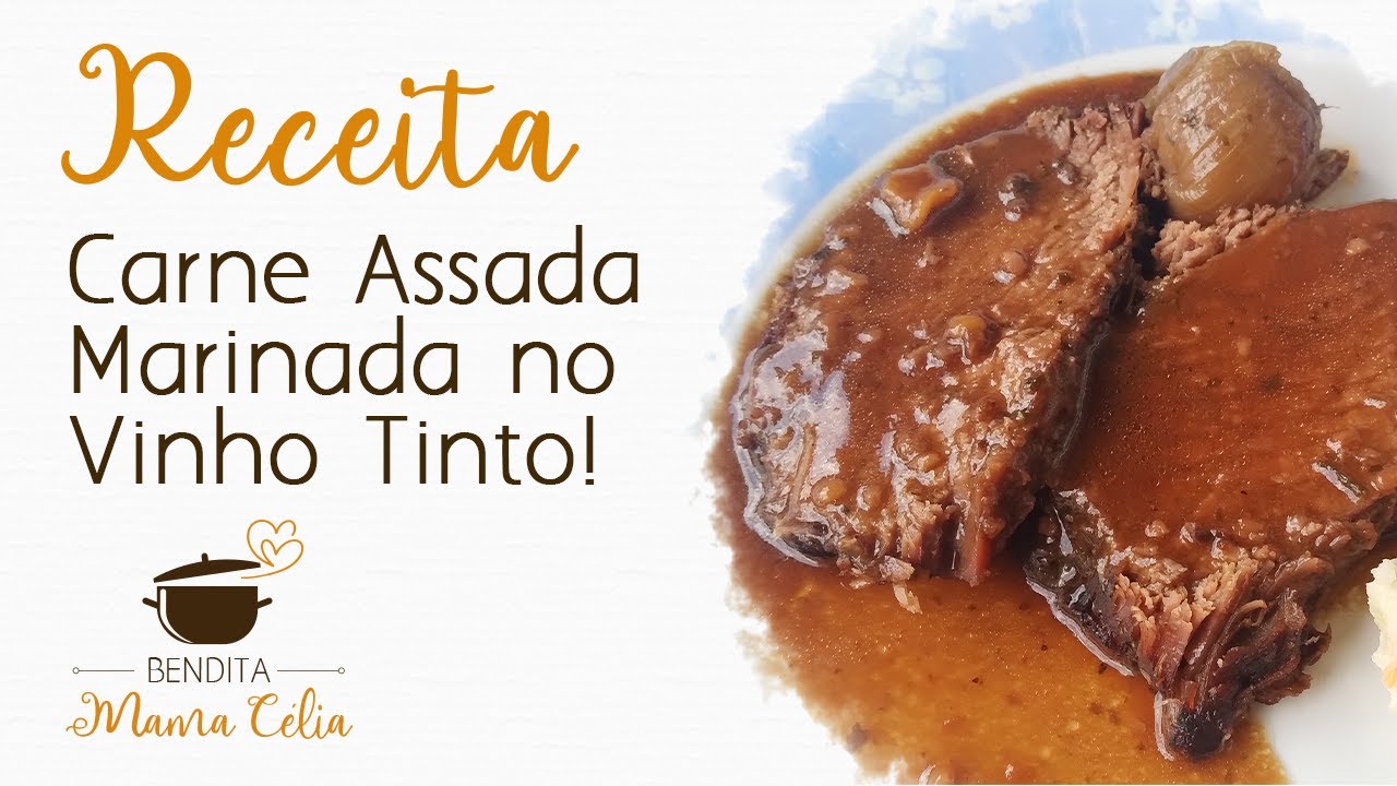RECEITA DE CARNE ASSADA MARINADA NO VINHO TINTO!
