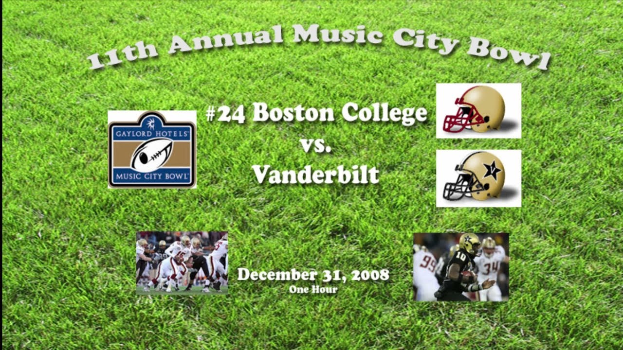 2008 Music City Bowl (Boston College v Vanderbilt) One Hour