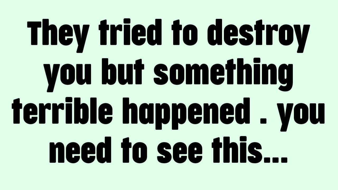 💸 They tried to destroy you but something terrible happened . you need to see this...
