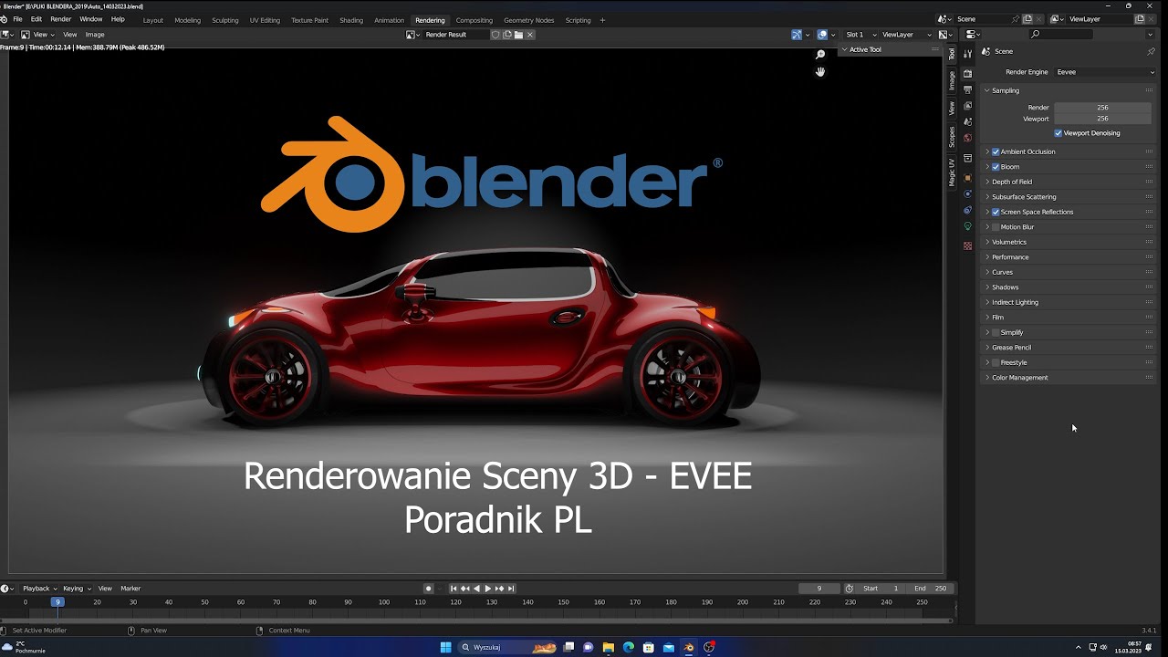 Blender Renderowanie Sceny EVEE Poradnik PL