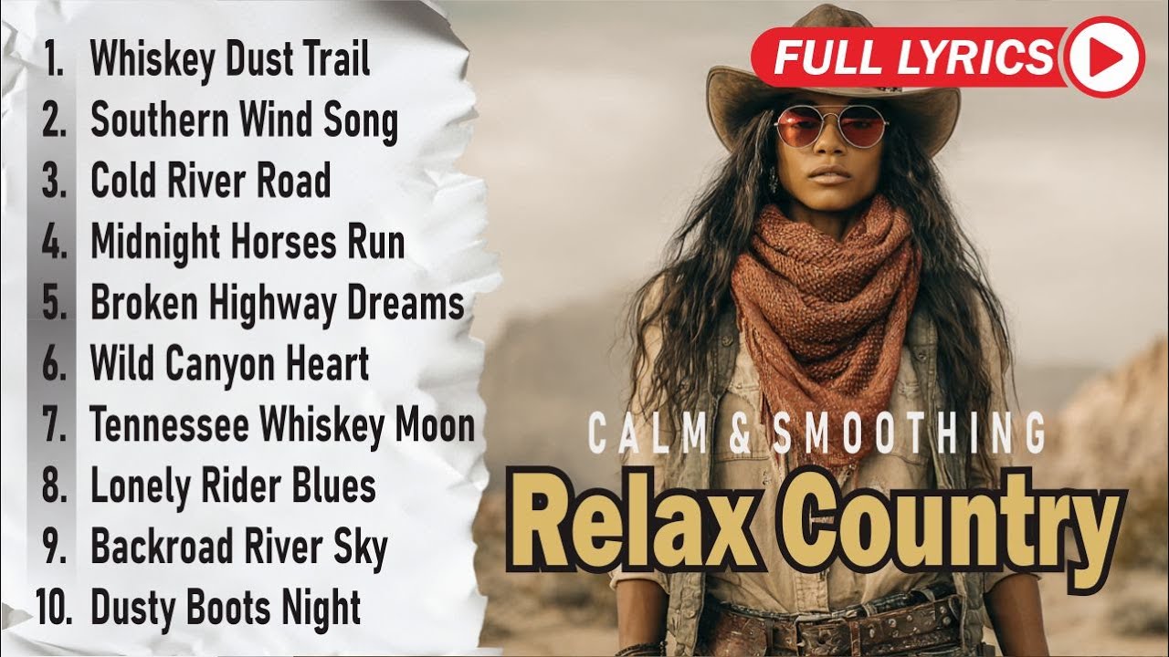 Calm Country Playlist with lyrics / for Relax / Work / Pop / Ballad / Study / Coffee 🤠🎶