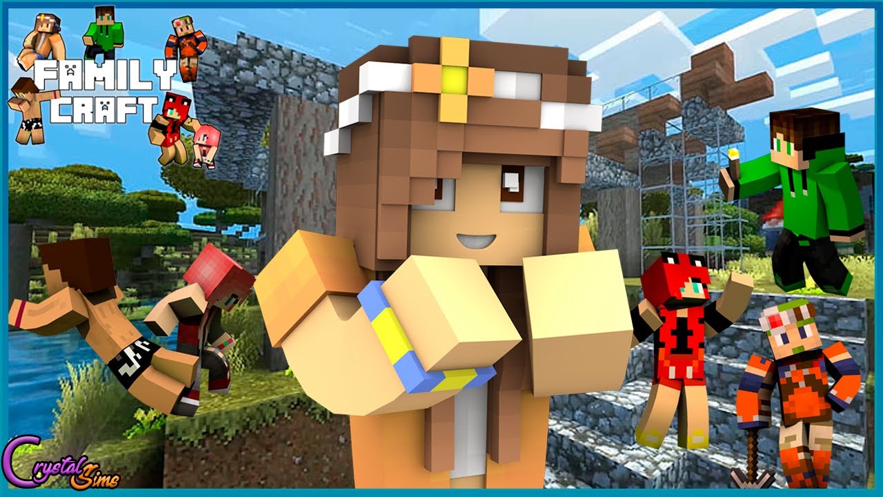 LA FAMILIA SE REÚNE PARA UN NUEVO COMIENZO EN MINECRAFT #1 | FAMILYCRAFT | CRYSTALSIMS