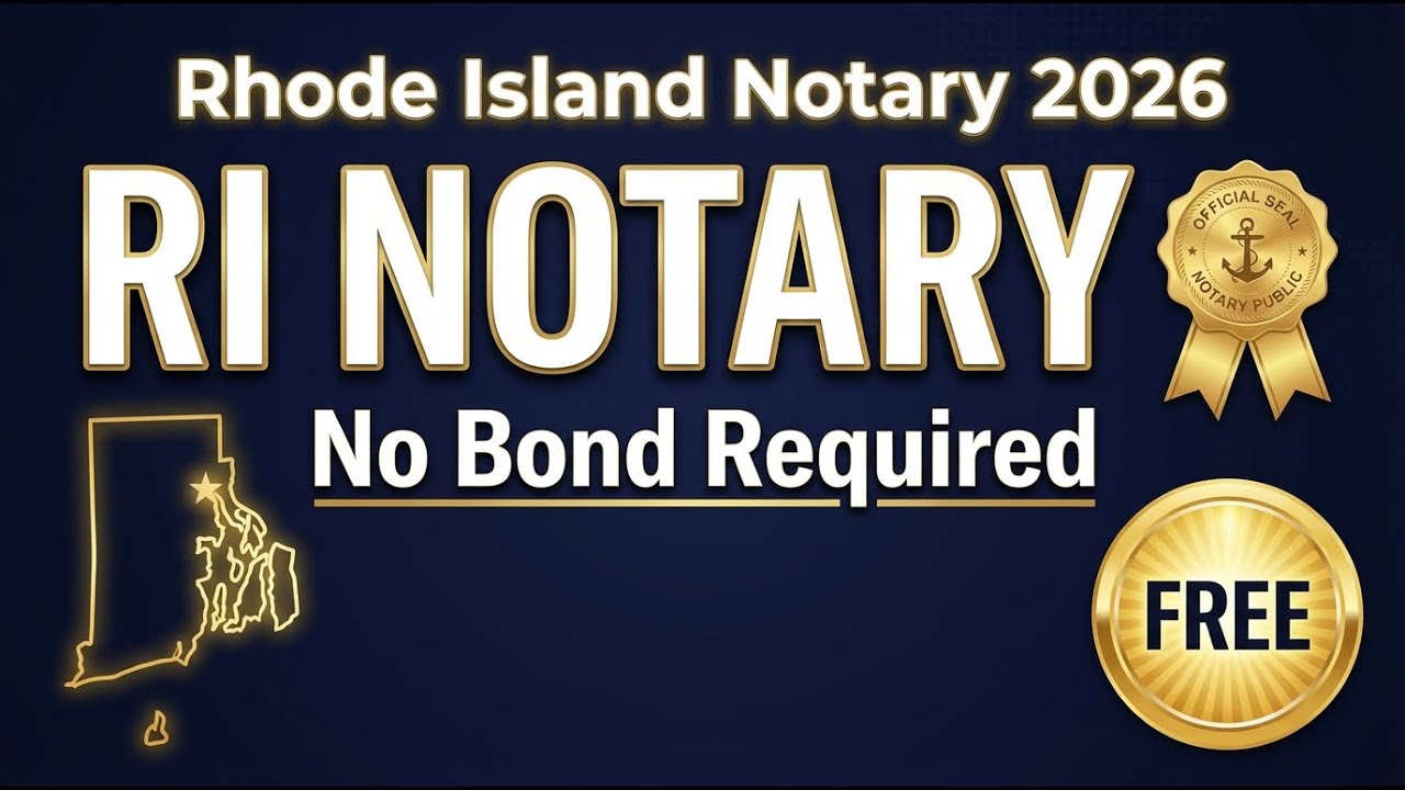 How to Become a Notary in Rhode Island 2026 | Open-Book Online Assessment + No Bond Required!